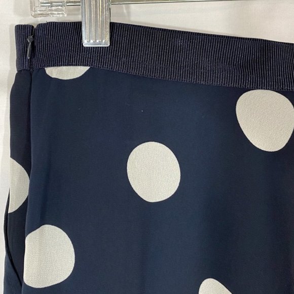 Ann Taylor Navy Blue White Polka Dot Long Maxi Skirt Size Medium Petite - Picture 5 of 7